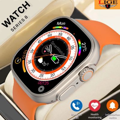ZZOOI LIGE ECG Women Smart Watch Men Ultra Series 8 Sport Bracelet Bluetooth Call Waterproof Voice Assistant Smartwatch For Apple 2023