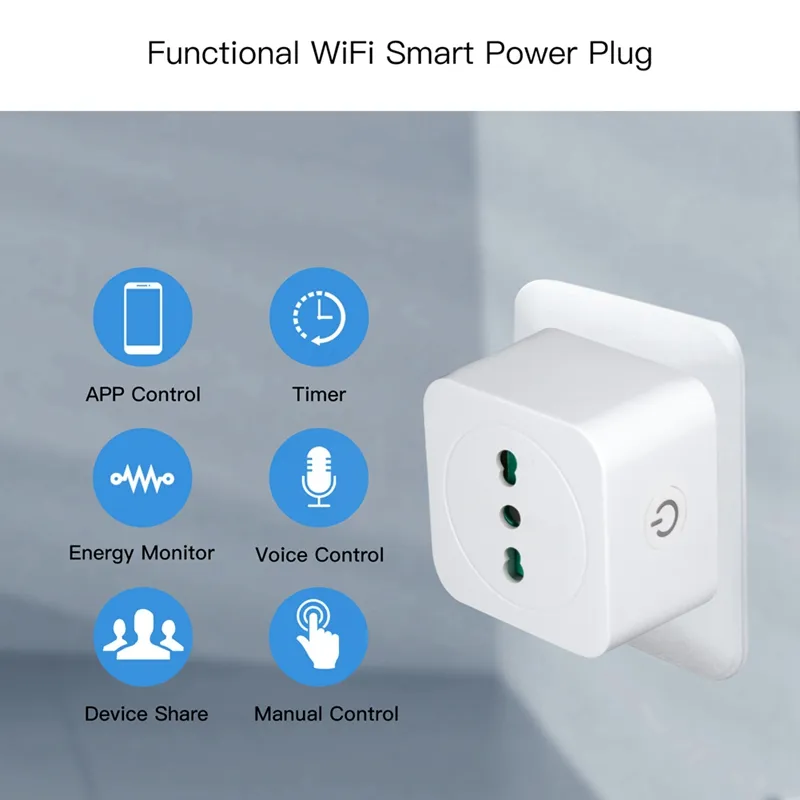 Aoycocr Mini Smart Plugs Bluetooth Wifi Outlet Compatible with Alexa Google  H