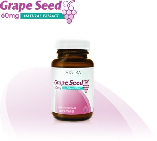 vistra-grape-seed-60mg-30-แคปซูล-วิสทร้า-สารสกัดจากเมล็ดองุ่น-ต้านอนุมูลอิสระ