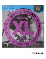 DAddario  ESXL120 สายกีตาร์หัวตัด สายกีตาร์ไฟฟ้าหัวตัด เบอร์ 9 แบบ Nickel Wound ของแท้ 100% (Double Ball End Super Light, 0.009 - 0.042) ** Made in USA **