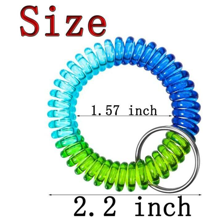 24-pcs-colorful-spring-wrist-coil-keychain-stretchable-wrist-keychain-bracelet-wrist-coil-wrist-band-key-ring-chain