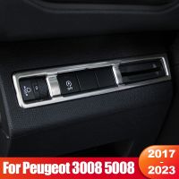 For Peugeot 3008 5008 GT 2017 2018 2019 2020 2021 2022 2023 3008GT Hybrid Car Headlight Adjustment Button Trim Cover Accessories