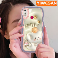 YIWESAN เคสสำหรับ Realme 3 Pro เคส3i Realme ลายการ์ตูน3D หมีน้อยน่ารักสีสันสดใสเคสโทรศัพท์กรอบซิลิโคนแบบใสแฟชั่นเลนส์กล้องถ่ายรูปเคสโปร่งใสป้องกันการกระแทก