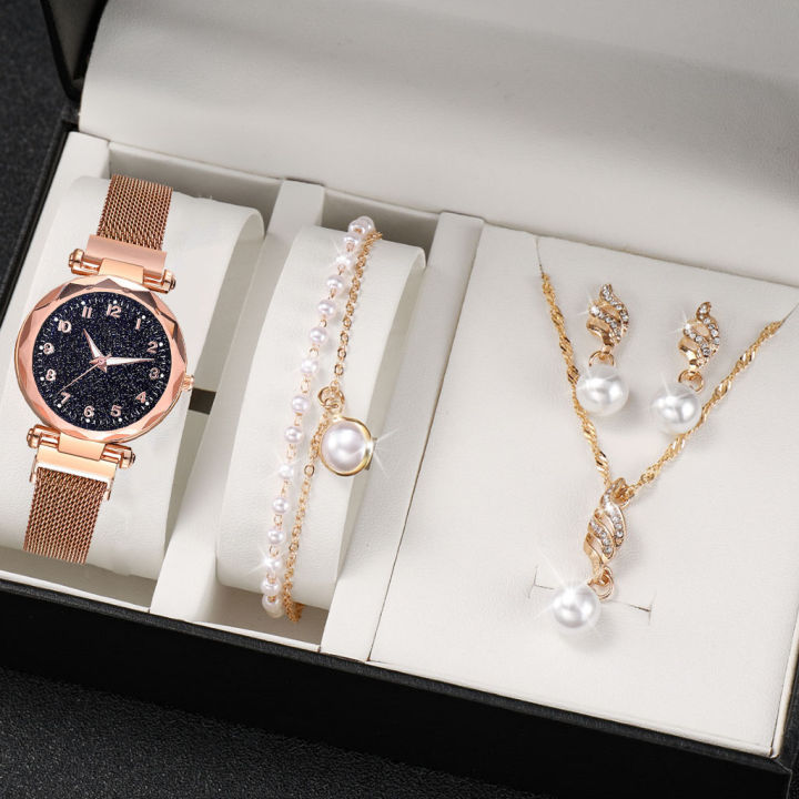 goldensupplierผู้หญิงแฟชั่นเกาหลีนาฬิกาข้อมือประดับเพชรประกายถักสาย