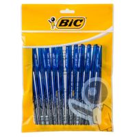 BIC บิ๊ก ปากกา XTRA EZ STIC NEEDLE ปากกาลูกลื่น เเบบถอดปลอก หมึกน้ำเงิน หัวปากกา 0.7 mm. จำนวน 12 ด้าม
