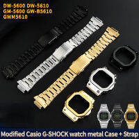 สแตนเลสเหมาะสำหรับ Casio G-SHOCK โลหะฝากรณีสายคล้องคอสำหรับ DW5600 GW-M5610 GW-B5600 GWM5610ดัดแปลงสไตล์เย็นสายนาฬิกาข้อมือ