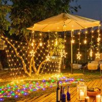 ✵ Led Solar Lights Mesh Lights Wedding Christmas Fairy Tale String Lights Outdoor Waterproof Party Festive Decoration Mesh Lights