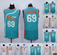 2020ภาพยนตร์ Jersey Basket ใหม่ Pro Flint Tropics #7Coffee Black 69 Downtown 33 # Moon 11 # Monix Jerseys ผู้ชายเย็บทั้งหมด