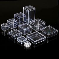 Transparent Clear Plastic Jewelry Box Organizer Case DIY Coins Earrings beads Storage Cosmetic Organizer