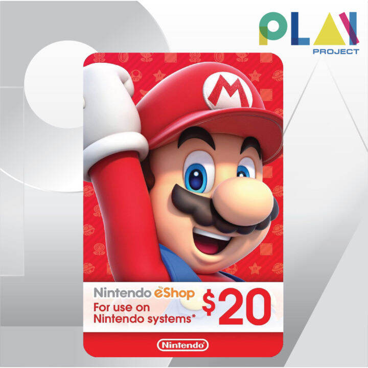 Nintendo Gift Card 20US [บัตรเติมเงินนินเทนโด้] Lazada.co.th