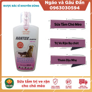 Sữa Tắm Trị Ve Rận Bọ Chét Cho Chó Mèo Hantox Shampoo Hồng 200ml
