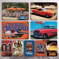 Retro Nostalgia Dukes Of Hazzard Art โปสเตอร์แผ่นโลหะดีบุกป้าย Vintage Car Decor ภาพวาดเหล็ก Home Garage Decor Plaque ใหม่