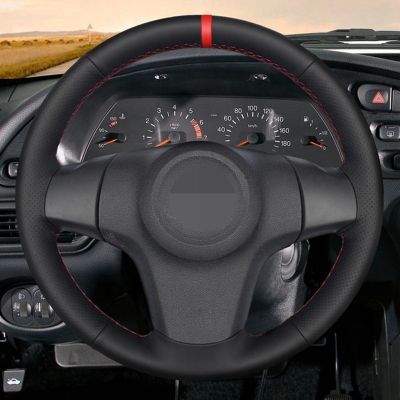 Soft Black Artificial Leather Car Steering Wheel Cover For Chevrolet Niva 2009-2017 (3-Spoke) Vauxhall Corsa (D) Opel Corsa (D)