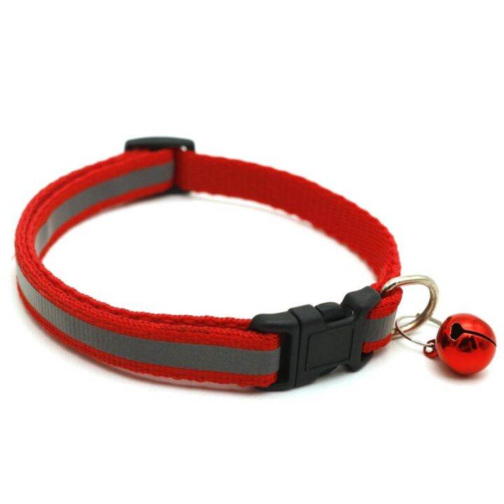 collar-with-bell-cat-dog-reflective-tape-fashion-collar-adjustable-safety-buckle-necklace-accessories