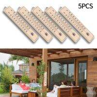 5Pcs Thermometer Outdoor Indoor Wooden Scale Thermometer Analog Room Garden Thermometer Set Temperature Meter Sensor