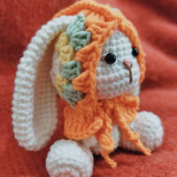 กระต่ายสวยโครเชต์ชุดเย็บปักถักร้อยตุ๊กตา DIY ถัก Amigurumi โครเชต์หัตถกรรมชุด Handmake ด้วยเส้นด้ายอุปกรณ์เสริม Pattern