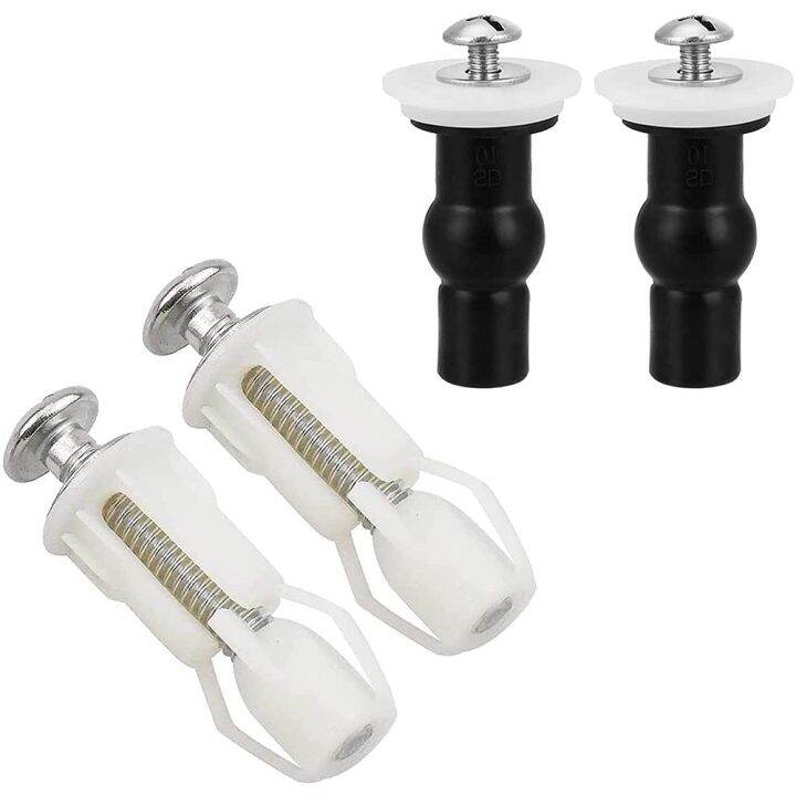 4x Top Fix Toilet Seat Screws Nut Cover Lid Pan Fixing Blind Hole ...