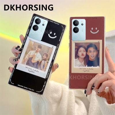 DKHORSING เคสโทรศัพท์กรอบรูปโปร่งใสสำหรับ VIVO V29 5G 2023 TPU ซิลิโคนปลอกอ่อน Vivo V29ลายรอยยิ้มเคสด้านหลังกันกระแทก VIVOV29 5G