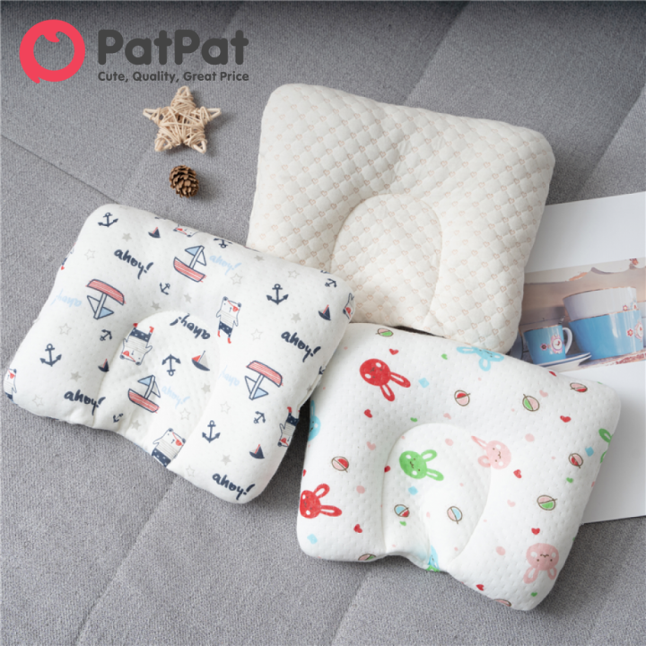 PatPat Baby 100 Colored Cotton Cute Cartoon Pillow Baby Head Shaping