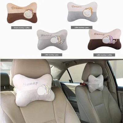 Car Headrest Neck Pillow Auto Car Seat Pillow Polyester Cotton Breathable Head Support Neck Rest Protector Auto Interior Product