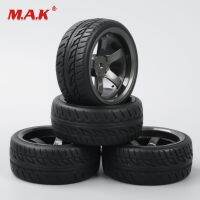 4 Pcs/Set 1/10 Scale On Road Racing Rubber Tires and Wheel Rim with 6mm Offset and 12mm Hex fit HSP HPI RC Model Car Accessories