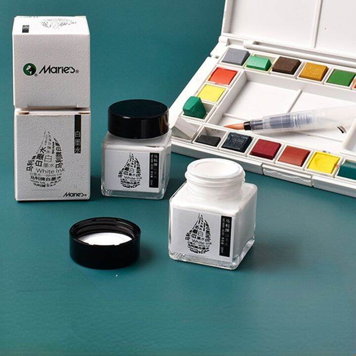 30ml-white-ink-high-gloss-watercolor-art-students-special-starry-sky-embellishment-white-ink-cartoon-blank-correction-fluid