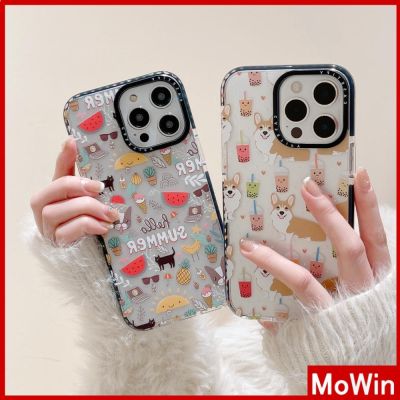 Mowin - เข้ากันได้สำหรับ เคสไอโฟน เคสไอโฟน11 สำหรับ iPhone 14 เคส หนา เคสนิ่ม เคสใสกันกระแทกการ์ตูนน่ารักลูกสุนัขสำหรับ 13 12