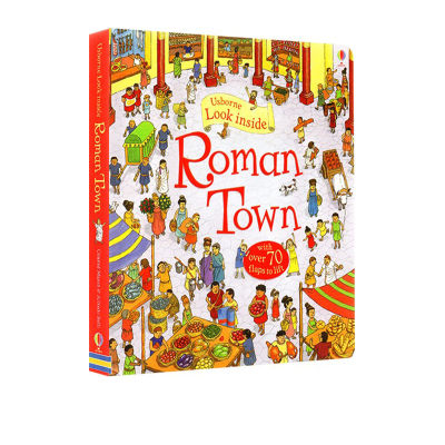 Usborne look inside Roman town secretly reads the series of Roman young and young popular science flipping books, cognitive enlightenment paperboard books, eusborne
