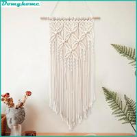 พรมแขวนผนัง Macrame พรมของกลุ่มชาติพันธุ์ทำด้วยมือเก๋ไก๋พรมทอตกแต่งศิลปะบนผนังพรมแขวนผนัง Macrame ที่ทำด้วยมือพรมทอสีเบจตกแต่งบ้าน