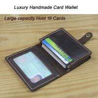 Handmade Vintage Crazy Horse Genuine Leather Card Holder men Card Wallet Leather Business card holder women Card Id Holder case Card Holders