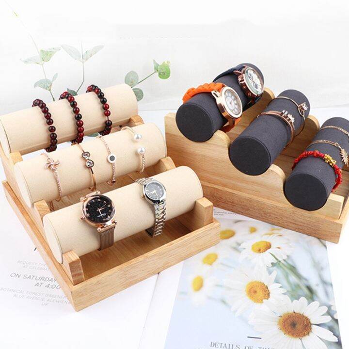 wood-3-tier-bracelet-watch-stand-holder-jewelry-showcase-display-storage-necklace-bangle-organizer