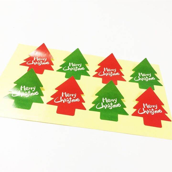 800pcs-wholesale-cute-christmas-tree-design-multifunction-seal-sticker-gift-sticker-label-free-shipping-46-54mm-stickers-labels