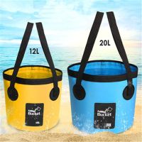 12L 20L Portable Bucket Water Storage Bag Storage Bag Waterproof Water Bag Fishing Folding Bucket