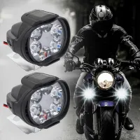 1 Pair Motorcycles Headlight 6500k White Super Bright 6 LED Working Spot Light Motorbike Fog Lamp 1200LM LED Scooters Spotlight