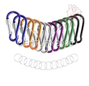 5Pcs/Lot Mini Carabiner Clips Tiny Alloy Spring Snap Hook Keychain