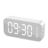 Multi Function 5.0 Bluetooth Subwoofer Speaker Wireless Mirror Alarm Clock FM Radio Protable Accessories Support TF Card AUX