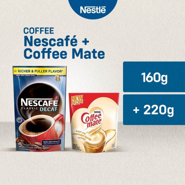 NESCAFÉ CLASSIC DECAF Coffee 160g and COFFEE Creamer 220g Lazada PH