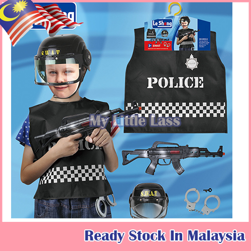 Children Police Policeman Soldier Role Play Costume Occupation Pretend 