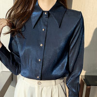 Long Sleeve Blouse Women Chiffon Blouse Shirt Autumn Turn Down Collar Ladies Tops Blusas Mujer De Moda 2021 Woman Clothes Femme