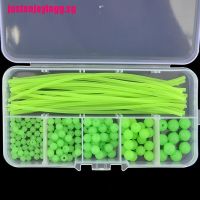 170Pcs/Set Soft Rubber Floating Glow Fishing Beads Fishing Rig Tube Sleeve