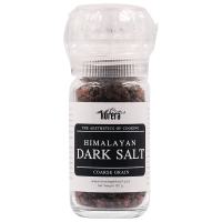 [ส่งฟรี] Free delivery Kurera Coarse Grain Himalayan Black Salt with Grinder 130g. Cash on delivery เก็บปลายทาง