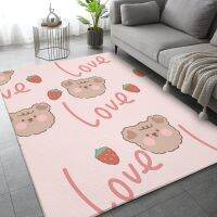 〖Queena carpet〗การ์ตูนน่ารักพรมหมีแมวสุนัขช้างเสื่อกำมะหยี่พรมห้องเด็กสำหรับห้องรับแขกห้องนอนพรมตกแต่งบ้านครัวอาบน้ำ Tapis