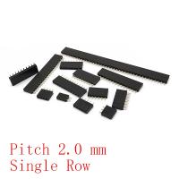 [ASLDM] 10Pcs Pitch 2.0มม. แถวเดี่ยวแจ็คซ็อกเก็ต2/3/4/5/6/7/8/10/20/40 Pin PCB Board Pin Header Straight Strip Connector