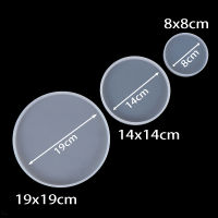โปร่งใสของเหลวศิลปะรอบ Coaster แม่พิมพ์อีพ็อกซี่เรซิ่นหล่อแม่พิมพ์เครื่องประดับจี้อาเกตทำแม่พิมพ์ซิลิโคน DIY CRAFT เทียน-cijiha