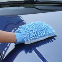 1PC Double-sided Microfiber Washable Car Washing Gloves Car Care Cleaning Gloves Cleaning Cloth Towel Mitt Car Accessories