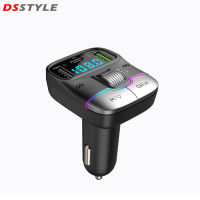 DSstyles อะแดปเตอร์เครื่องเล่น MP3ในรถยนต์เครื่องส่งสัญญาณ FM USB พร้อมจอแสดงผล LED ที่ชาร์จความเร็วสูง PD รองรับการโทรแฮนด์ฟรี U ดิสก์