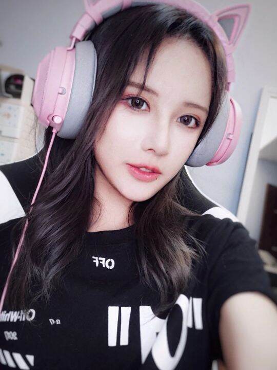 new-kraken-pro-v2-crystal-pink-gaming-headphone-girl-cat-ear-stereo-wired-music-game-headset-for-pc-mobile-phone