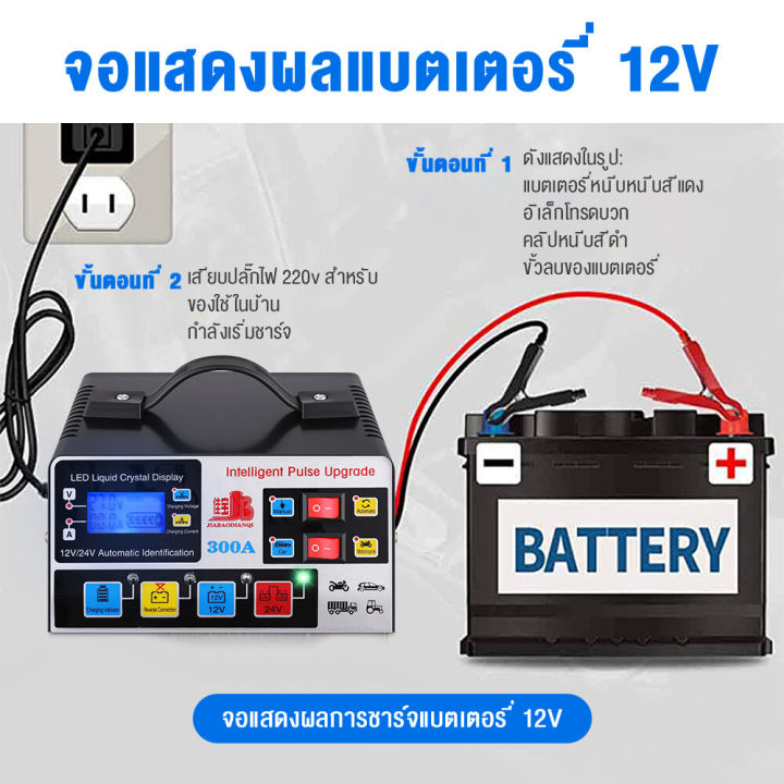 ส่งฟรี-พร้อมส่ง-เครื่องชาร์จแบตเตอรี่รถยนต์-ส่งไว-เครื่องชาร์จ-24v-12v-ตัวชาร์จแบตเตอรี่-เครื่องชาร์จอัจฉริยะและซ่อมแบตเตอรี่รถยนต์-มีเก็บเงินปลายทาง