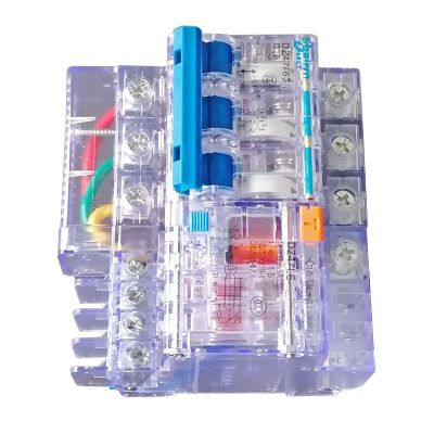 original
 Shanghai peoples transparent lightning protection leakage protector air switch with leakage protection circuit breaker household DZ47LE-63