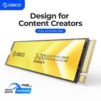 M.2 ORICO SSD NVMe PCIe 4.0 NVMe โซลิดสเตทไดรฟ์ภายใน X3 Gen4 M.2คีย์ M SSD 2280มม. W/ เสื้อกั๊กระบายความร้อนสำหรับผู้สร้างเนื้อหา